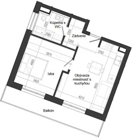 2 izbový byt B14 - 2A