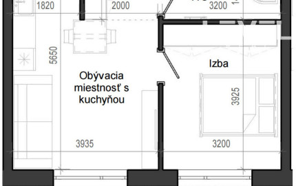 2 izbový byt B14 - 1H