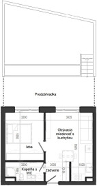 0 izbový byt B14 - 1D-OP