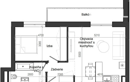 2 izbový byt B13 - 8E