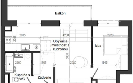 2 izbový byt B13 - 8D