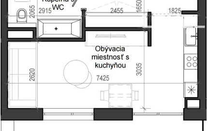 1 izbový byt B13 - 7H