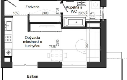 1 izbový byt B13 - 7G