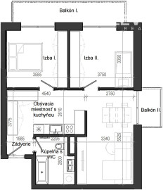 3 izbový byt B13 - 7F