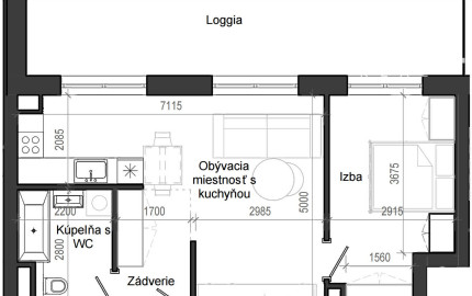 2 izbový byt B13 - 7D