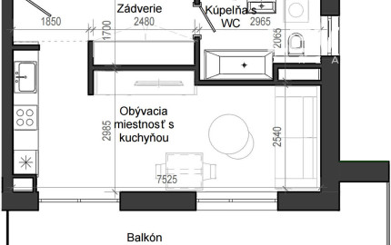 1 izbový byt B13 - 6G