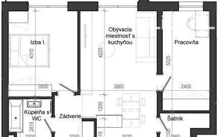 3 izbový byt B13 - 6D