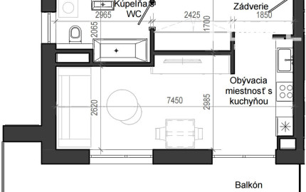 1 izbový byt B13 - 6B