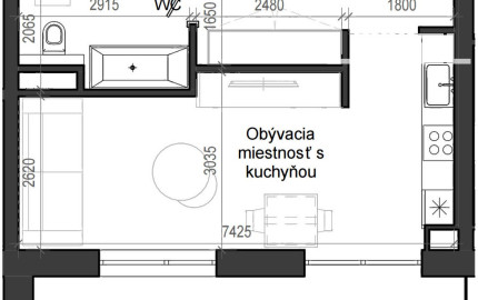 1 izbový byt B13 - 5H