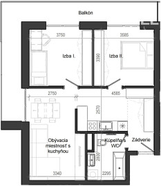 3 izbový byt B13 - 5C