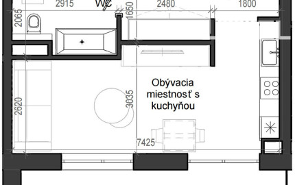 1 izbový byt B13 - 4H