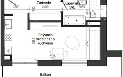 1 izbový byt B13 - 4G