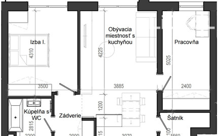 3 izbový byt B13 - 4D