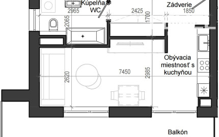 1 izbový byt B13 - 4B