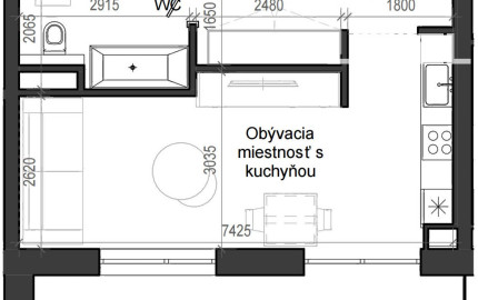 1 izbový byt B13 - 3H