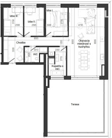 4 izbový byt B12 - 5C