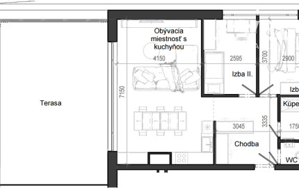 3 izbový byt B12 - 5B