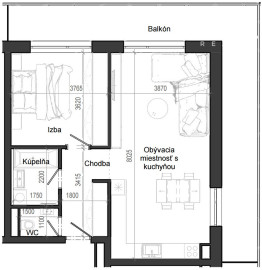2 izbový byt B12 - 4G