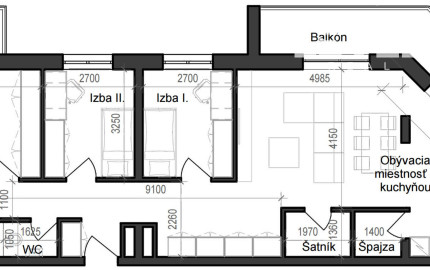 4 izbový byt B11 - 7C
