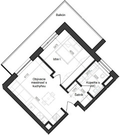 2 izbový byt B11 - 5F