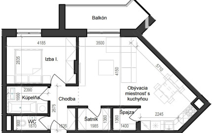 2 izbový byt B11 - 5E