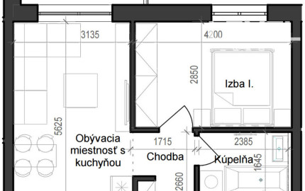 2 izbový byt B11 - 5D