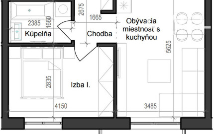 2 izbový byt B11 - 5A