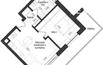 2 izbový byt B11 - 4G