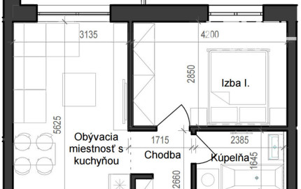 2 izbový byt B11 - 4D