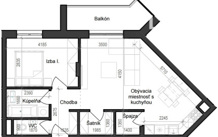 2 izbový byt B11 - 3E