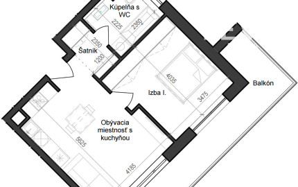 2 izbový byt B11 - 2G