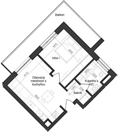 2 izbový byt B11 - 2F