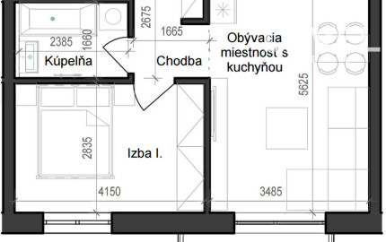 2 izbový byt B11 - 2A