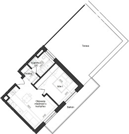 2 izbový byt B11 - 1G