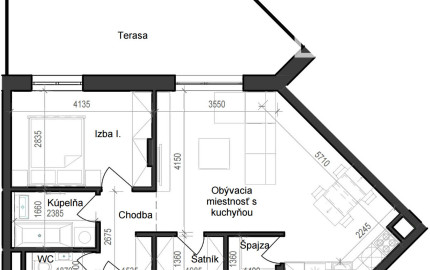 2 izbový byt B11 - 1E