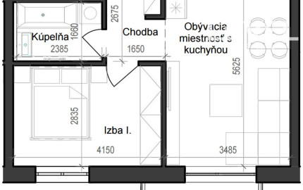 2 izbový byt B11 - 1A