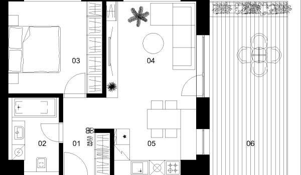 2 izbový byt B-5.7.