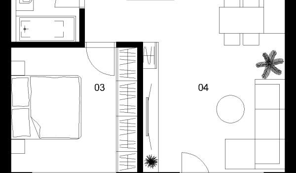 2 izbový byt B-5.4.