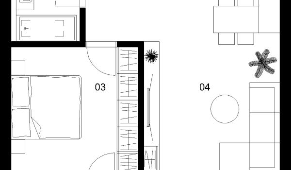 2 izbový byt B-4.5.