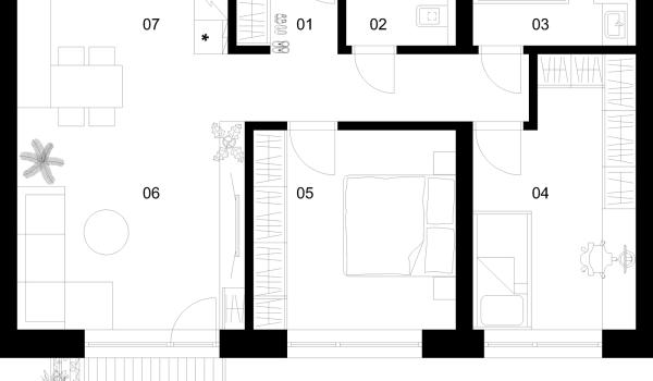 3 izbový byt C-5.1.