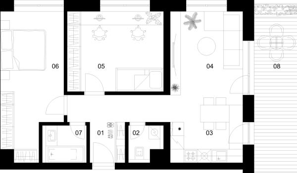 3 izbový byt C-4.6.