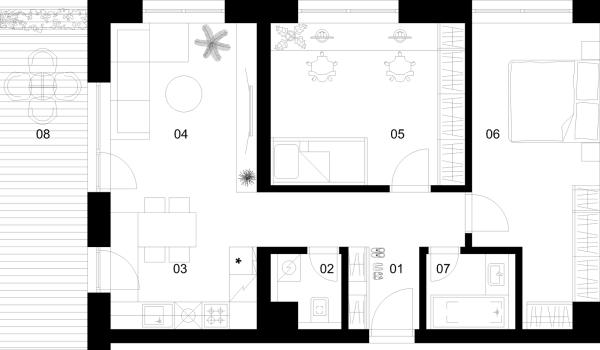 3 izbový byt C-4.3.