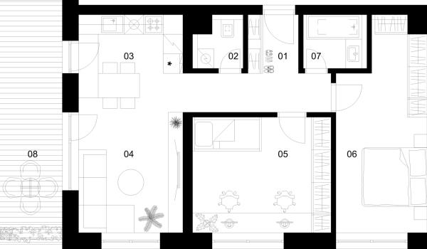 3 izbový byt C-2.2.