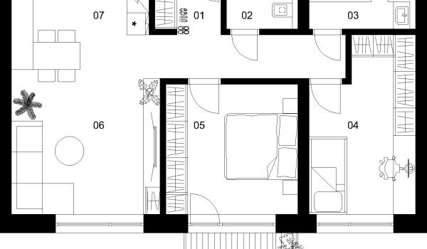 3 izbový byt C-2.1.