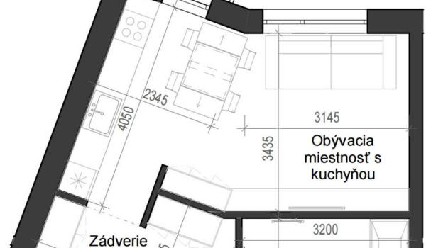 1 izbový byt B14 - 7A