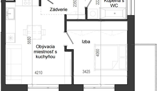 2 izbový byt B14 - 6E