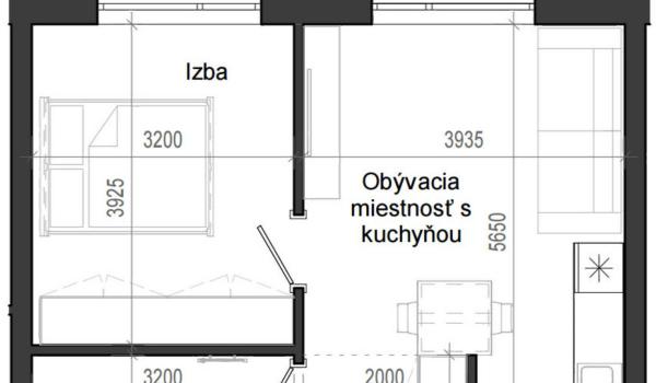 2 izbový byt B14 - 5C