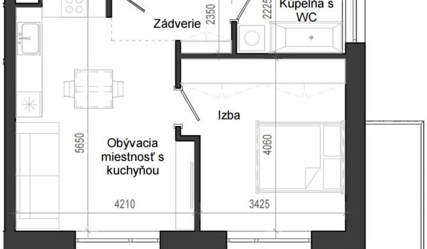 2 izbový byt B14 - 4G