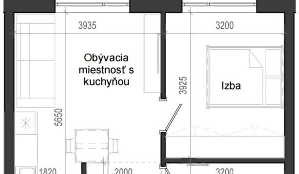 2 izbový byt B14 - 4E