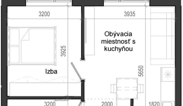 2 izbový byt B14 - 4D